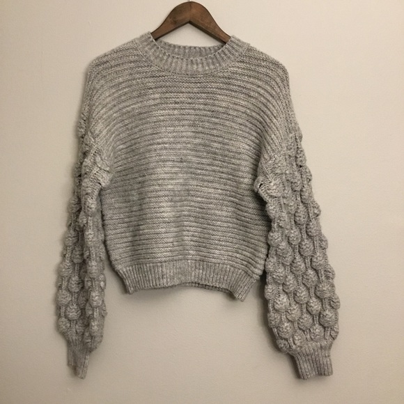 Harper Heritage Bubble Sleeve Knit Sweater Size M - Picture 2 of 11